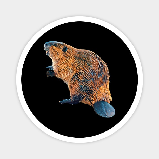 Beaver - Woodland Themed Kids Room, Funny Gifts For Forester, Cute Animals Magnet by Shirtsmania